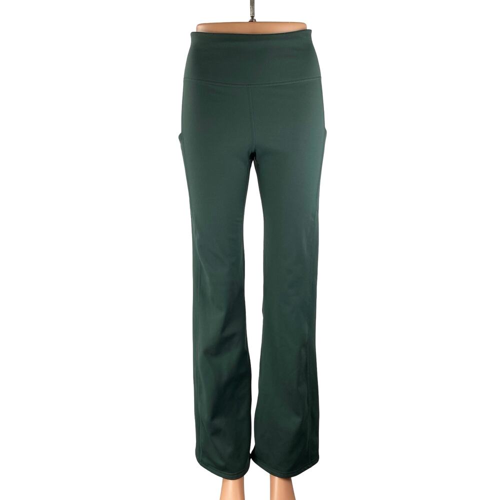 Fabletics Women's Green High Rise Yoga Flared Workout Athletic Leggings Pants 26
